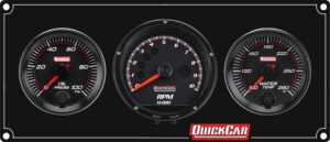 QUICKCAR RACING PRODUCTS Redline 2-1 Gauge Panel OP/WT w/Recall Tach 69-2031