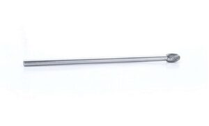 POWERHOUSE Carbide Burr – Dbl Cut Solid 3/8 Oval w/6in Shk POW353606