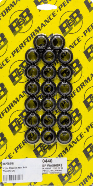 B and B PERFORMANCE PRODUCTS 9/16in Stepped Head Bolt Washers (20) 30440