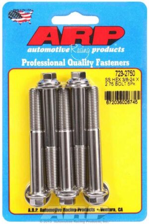 ARP S/S Bolt Kit – 6pt. (5) 3/8-24 x 2.750 723-2750