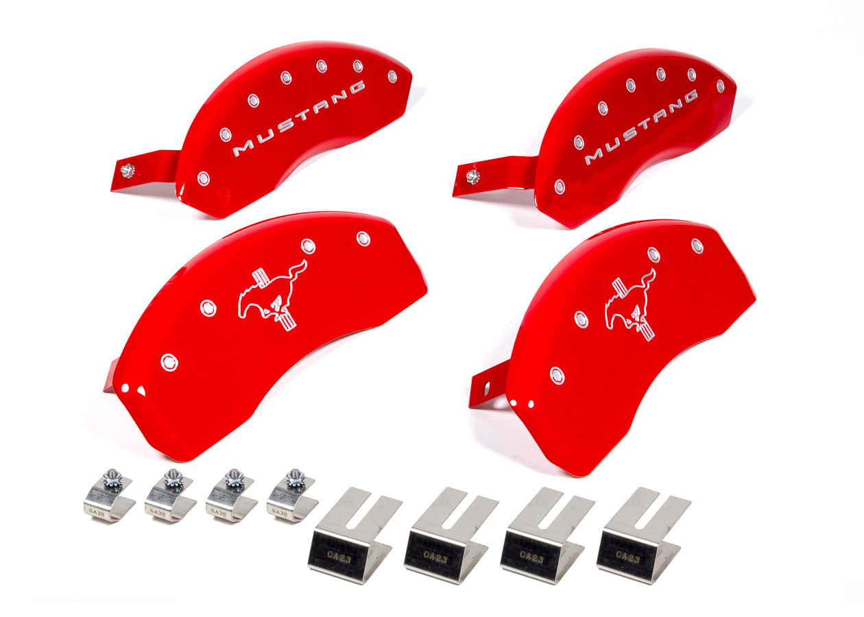 MGP CALIPER COVER 15- Mustang Caliper Covers Red 10202SMB2RD