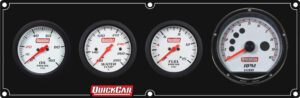 QUICKCAR RACING PRODUCTS Extreme 3-1 Panel w/Tach OP/WT/FP Black 61-7342