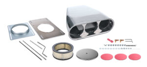 RACING POWER CO-PACKAGED Street Hood Scoop Plain Polished R5225