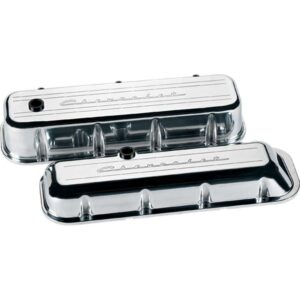 BILLET SPECIALTIES BBC Valve Covers Chevy Logo Short 96023