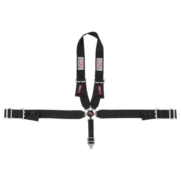 G-FORCE 5pt Harness Camlock Black U Shoulder Pull-Dn 7140BK