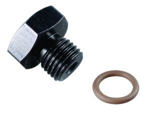 FRAGOLA #12 Port Plug 1-1/16-12 Black 481412-BL