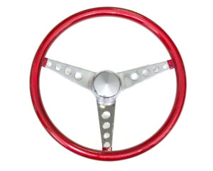 GRANT Steering Wheel Mtl Flake Red/Spoke Chrm 15 8465