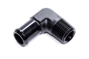 EDELBROCK Hose End  90-deg 1/2npt to 3/4 Barb  Black 8165