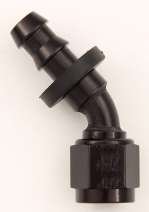 XRP-XTREME RACING PROD. #8 45 Deg Push-On Hose End Black 234508BB