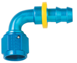 FRAGOLA Hose Fitting #8 90 Deg Push Lock 209008