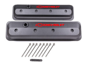 PROFORM SBC Valve Cover Slant Edge Black Crinkle 141-845