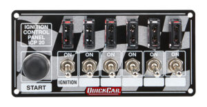 QUICKCAR RACING PRODUCTS Ignition Panel Fused w/Start Button 50-163