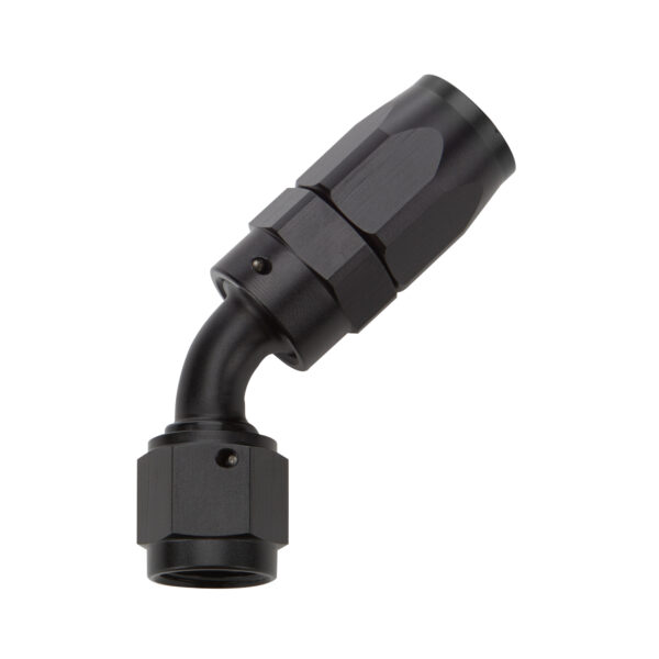 ALLSTAR PERFORMANCE Reusable Hose End Black 45 Deg Elbow -8 ALL49333