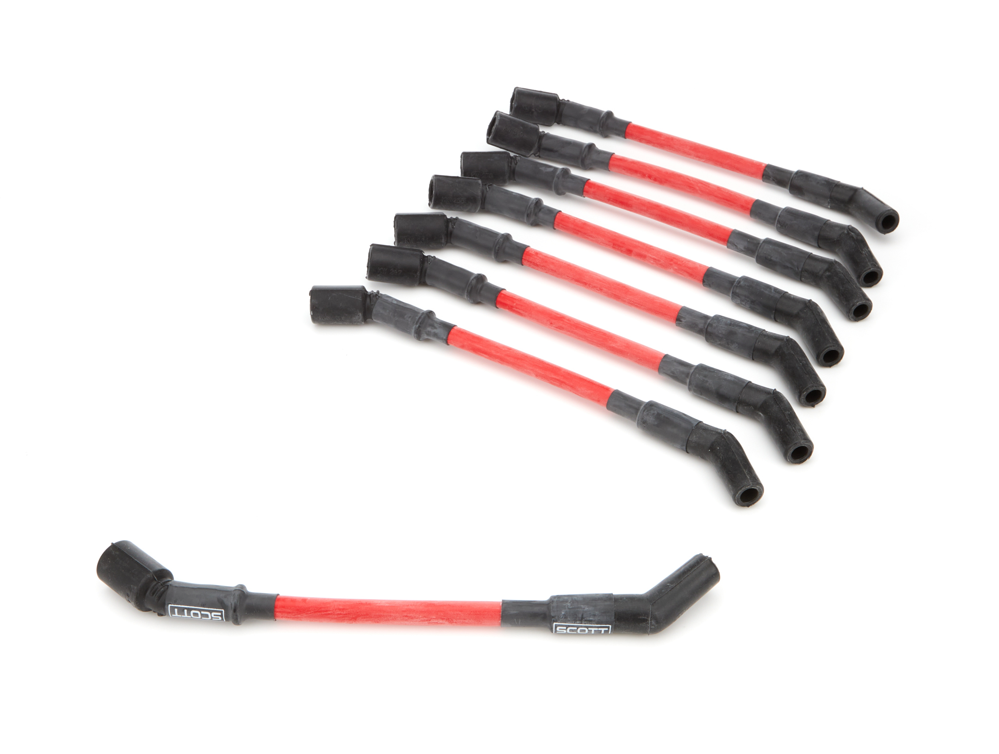SCOTT PERFORMANCE GM LS Truck Spark Plug Wire Set 45-Deg – Red CH-LS-T-2