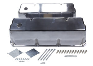 MR. GASKET BBF Cast Alm Valve Cover Set Tall Polished 6890G