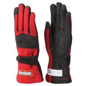RACEQUIP Gloves Double Layer Large Red SFI 355015RQP