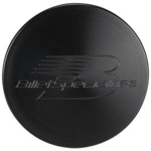 BILLET SPECIALTIES Racing Steering Wheel Horn Button Billet Logo BLK31265