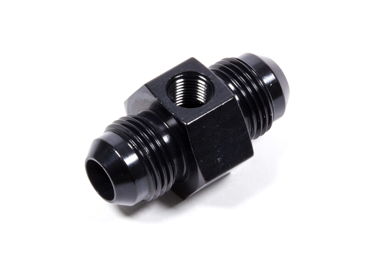 FRAGOLA Inline Gauge Adapter #8 x #8 Male Black 495003-BL
