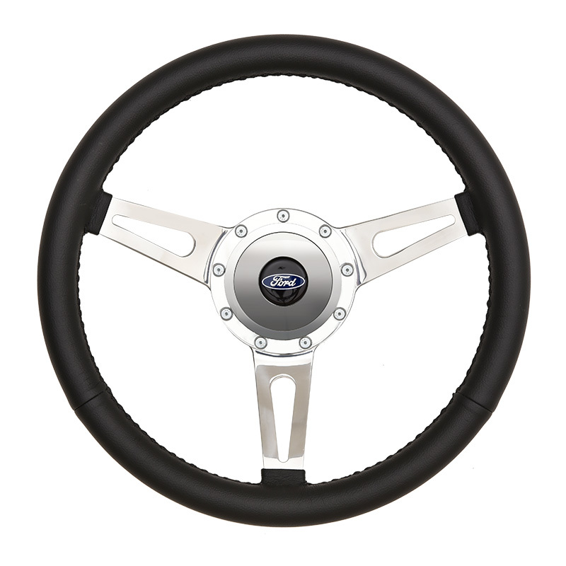 GT PERFORMANCE GT9 Retro Cobra Style Steering Wheel Black 38-4245