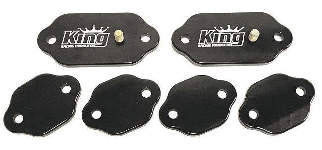 KING RACING PRODUCTS Exhaust Cover Kit Billet Standard Port 2105