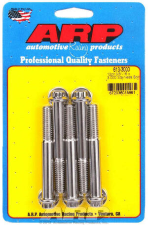 ARP S/S Bolt Kit – 12pt. (5) 3/8-16 x 3.000 613-3000