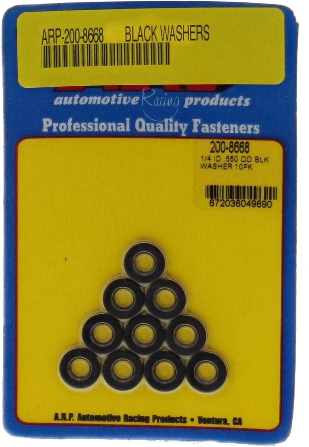 ARP 1/4 ID .550 OD Washers 10pk – Black 200-8668