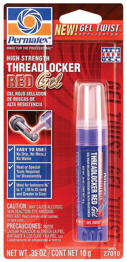 PERMATEX Red Threadlocker Gel Tube 10g 27010