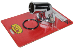 RACING POWER CO-PACKAGED Chrome Aluminum SB Chevy Water Neck 15Deg R6015C