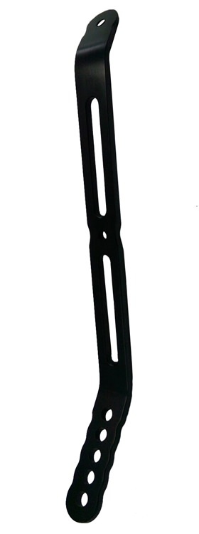 TRIPLE X RACE COMPONENTS Nose Wing Rear Strap Bent To Side Board Black SC-TW-0030BLK