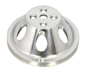 RACING POWER CO-PACKAGED Polished Alum BBC Single Groove Water Pump Pulley R8840POL