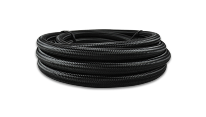VIBRANT PERFORMANCE 20ft Roll of Black Nylon Braided Hose -4AN 18974