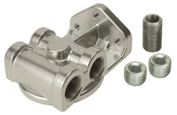 DERALE Side-Ports Filter Mount 1/2in NPT 25729