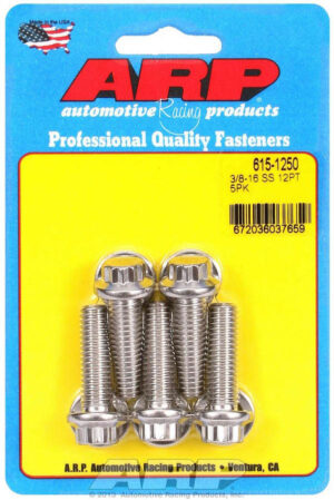 ARP S/S Bolt Kit – 12pt. (5) 3/8-16 x 1.250 615-1250