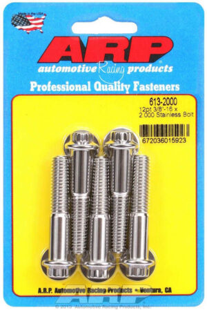 ARP S/S Bolt Kit – 12pt. (5) 3/8-16 x 2.000 613-2000