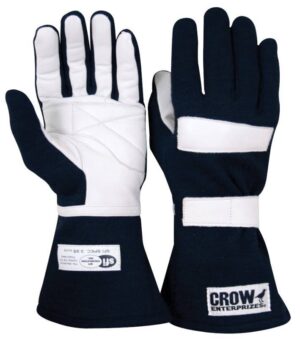 CROW SAFETY GEAR Junior Driving Gloves Black Medium SFI-3.3/5 11674
