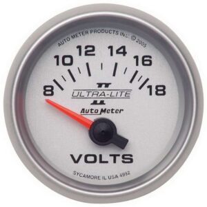 AUTOMETER 2-1/16in U/L II Voltmeter 8-18 Short Swp 4992