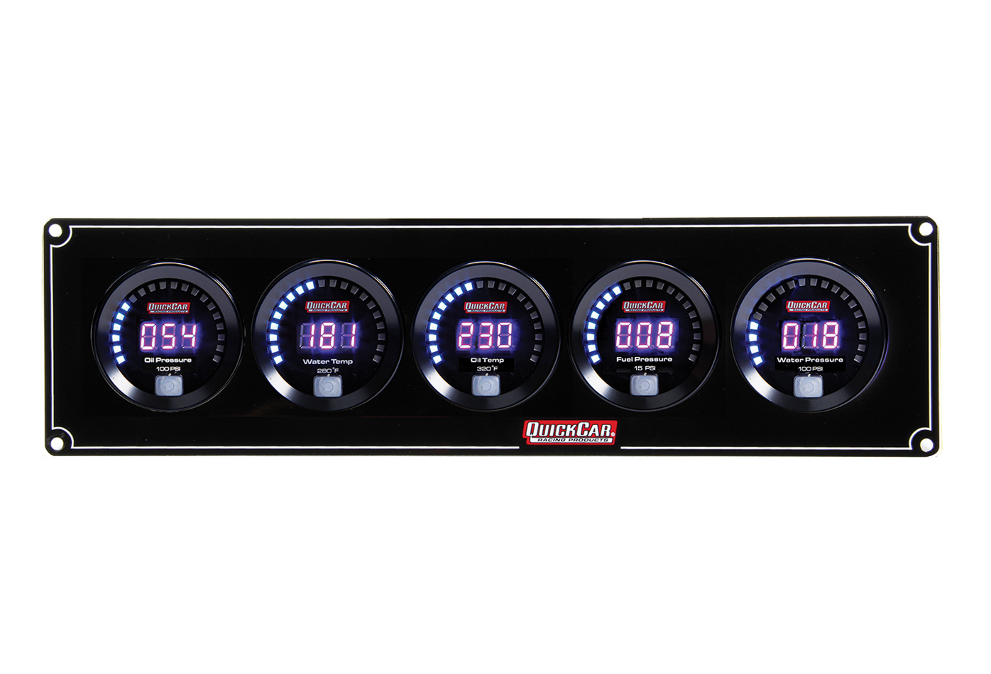 QUICKCAR RACING PRODUCTS Digital 5-Gauge Panel OP/WT/OT/FP/WP 67-5036