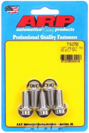 ARP S/S Bolt Kit – 12pt. (5) 3/8-24 x .750 713-0750