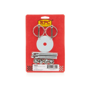 RACING POWER CO-PACKAGED 1/4in Flip-Over Pin With 1/2in Hood Stud Set R9669