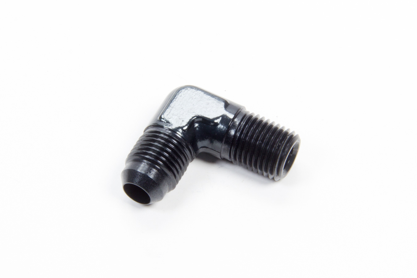 AEROQUIP 90 Deg Alum #6 Flare 1/4 in Black FCM5034
