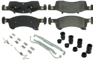 CENTRIC BRAKE PARTS Premium Semi-Metallic Br ake Pads with Shims and 300.0934