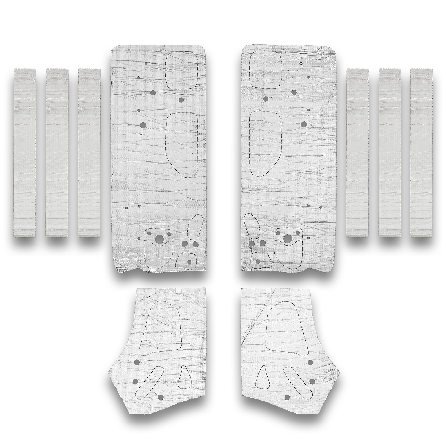 FLATLINE BARRIERS 69-70 Ford Mustang Coupe Door Insulation Kit TABZ6009