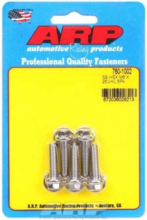 ARP SS Bolt Kit – 6pt 5pk 6mm x 1.00 x 25mm 760-1002