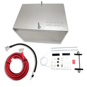 TAYLOR/VERTEX Battery Box Alum. NHRA w/1 Gauge Cable 48103