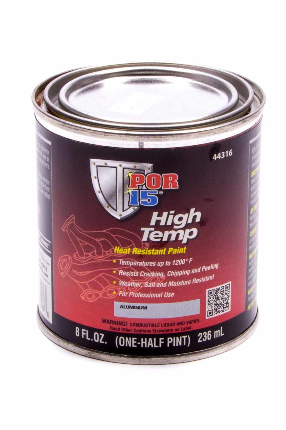 POR-15 High Temperture Paint Aluminum 8oz 44316