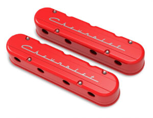 HOLLEY Valve Cover Set 2-Piece GM LS w/Chevrolet Logo 241-179