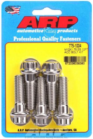 ARP S/S Bolt Kit – 12pt. (5) 12mm x 1.75 x 40mm 775-1004
