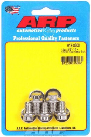 ARP S/S Bolt Kit – 12pt. (5) 3/8-16 x .500 613-0500