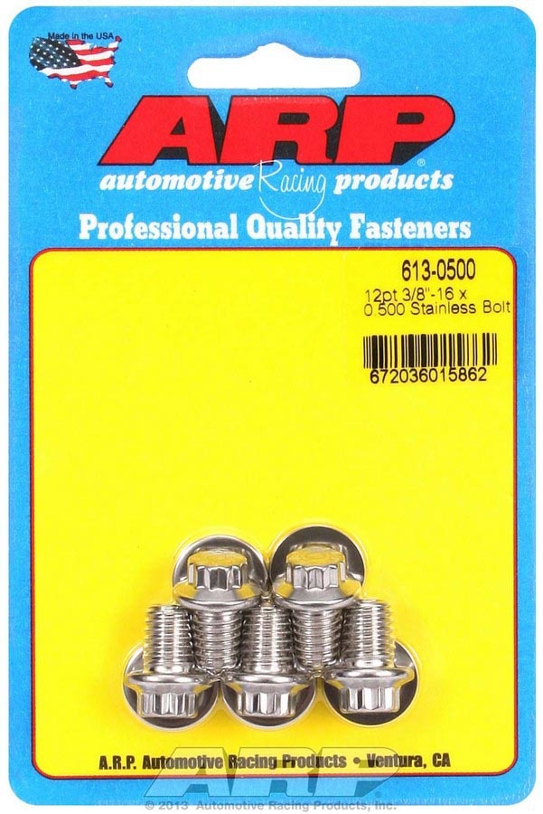 ARP S/S Bolt Kit – 12pt. (5) 3/8-16 x .500 613-0500