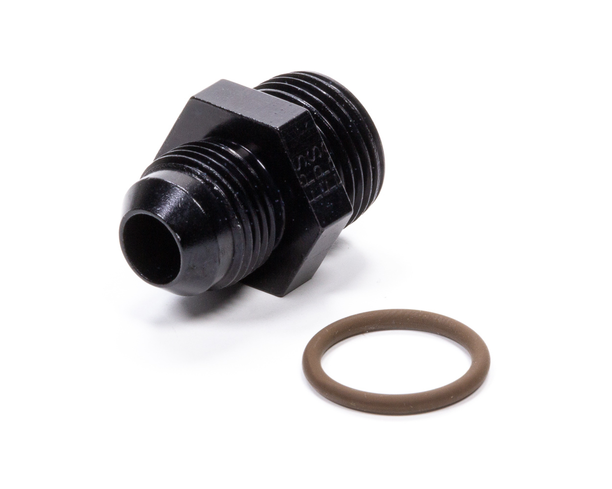 FRAGOLA #8 x 7/8-14 (#10) Radius O-Ring Fitting Black 495104-BL